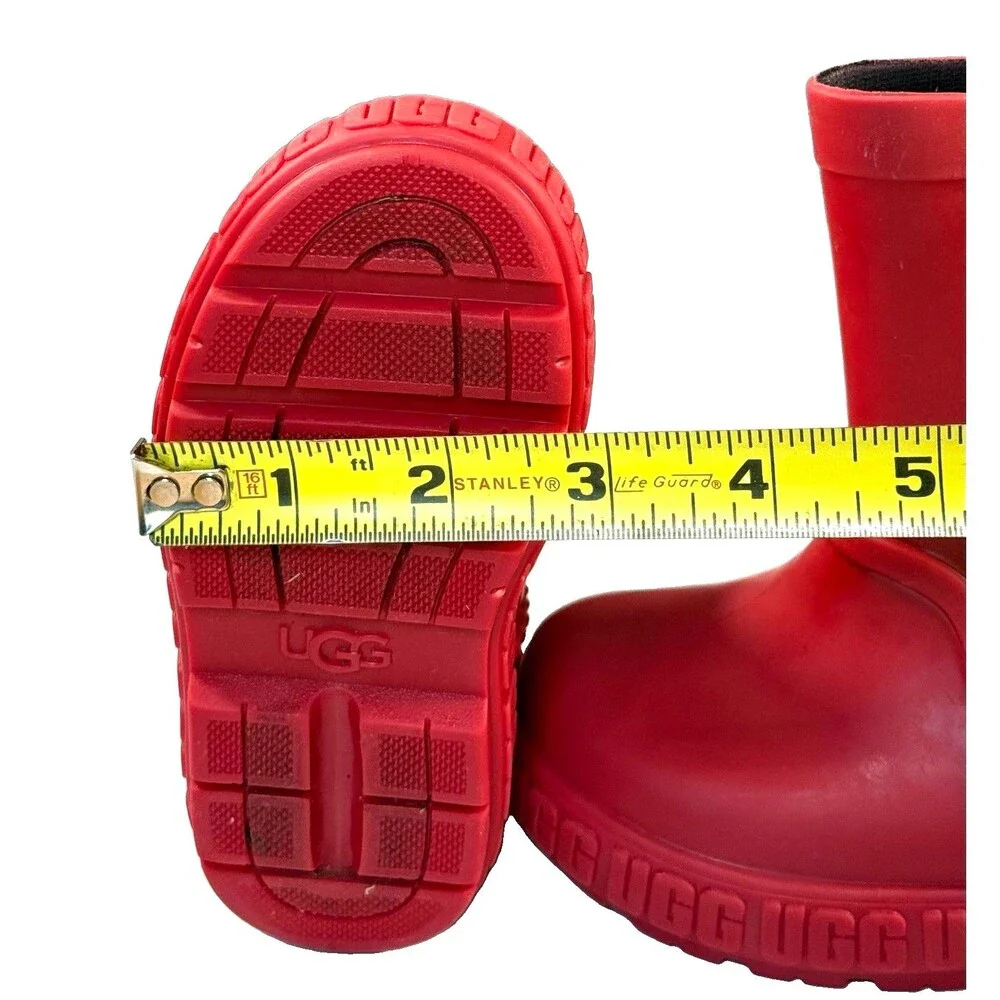 UGG Drizlita Toddler Red Waterproof Rain Boots Size 6 Style 1130361T